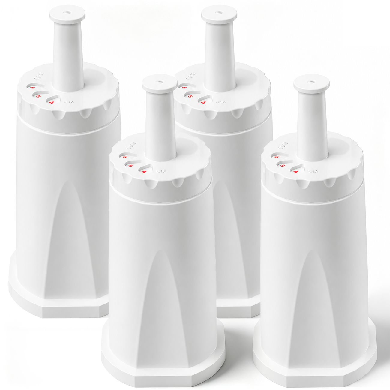 Water Filter 4-Pack for Breville Oracle, Barista & Bambino | Coconut Activated Carbon & Ion Exchange Filtration | BES008WHT0NUC1 Replacement